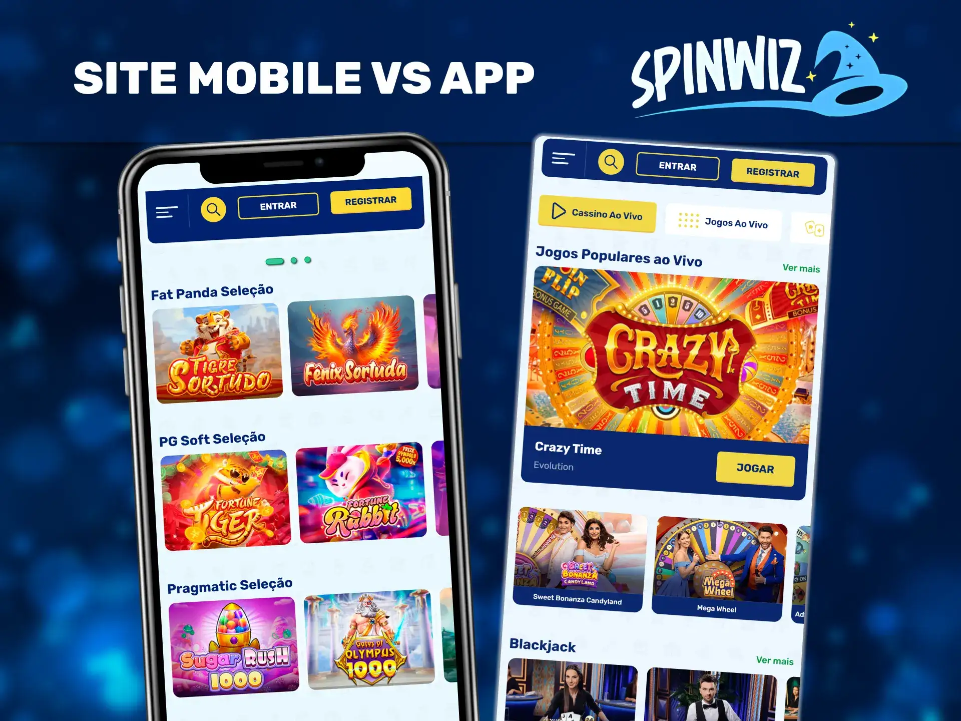 Saiba mais sobre as diferenças entre a versão móvel e a aplicação Spinwiz.