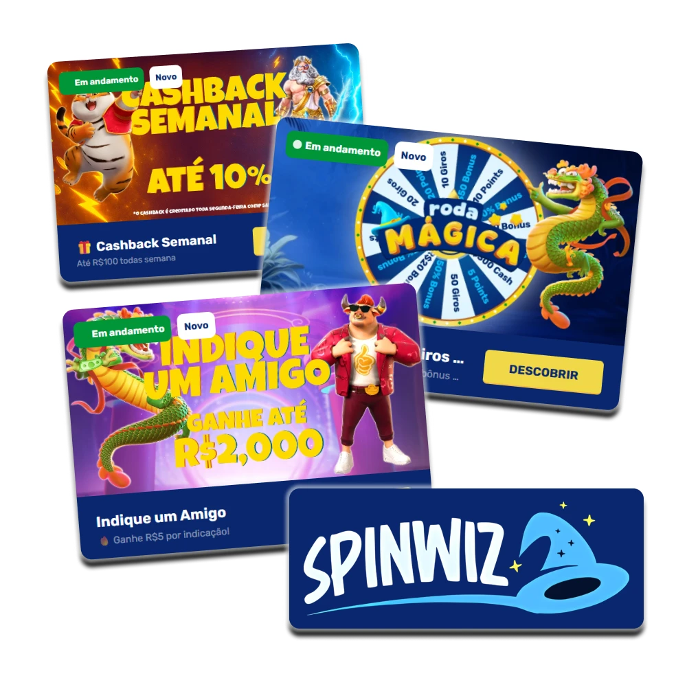 Descubra como obter os bónus Spinwiz.
