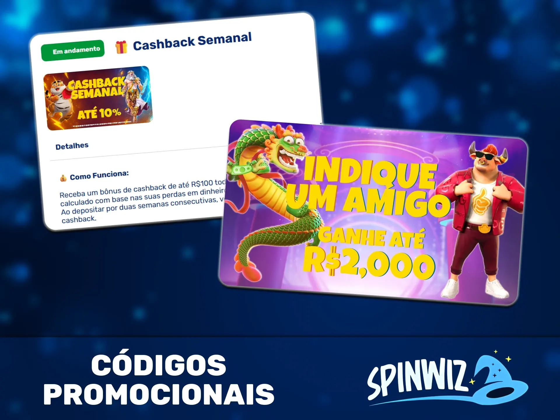 A Spinwiz não oferece nenhum código promocional.
