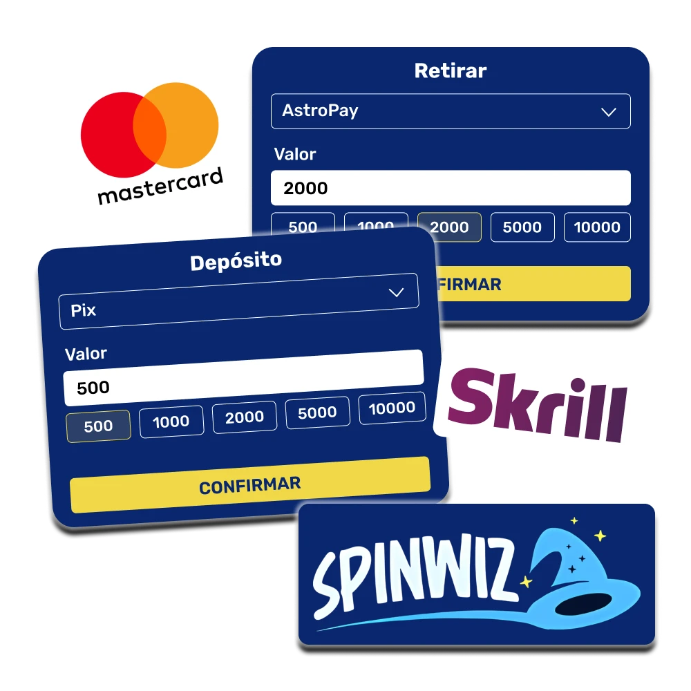 Conheça os métodos de pagamento disponíveis no Spinwiz.