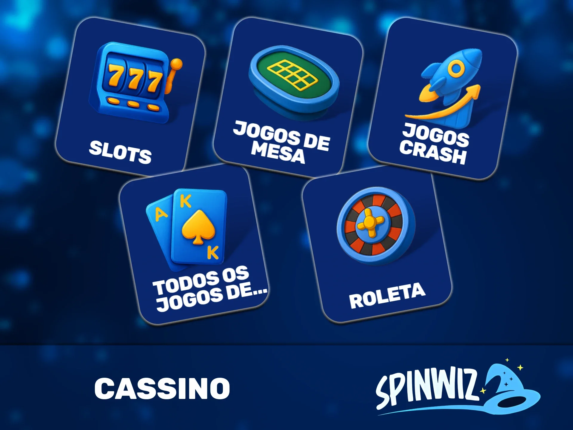 Embarque em uma viagem pelo mundo dos jogos de cassino no Spinwiz.