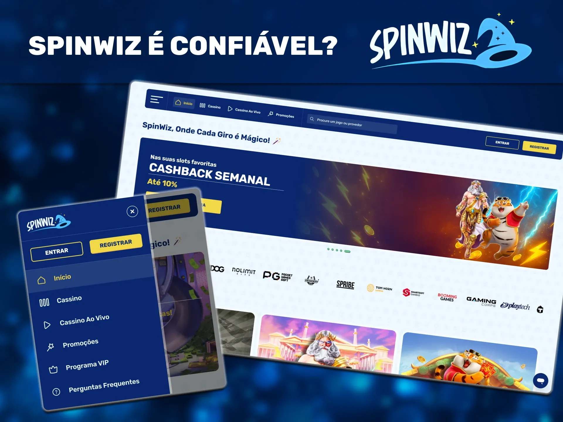 Spinwiz é uma plataforma segura e legal para seus jogos.