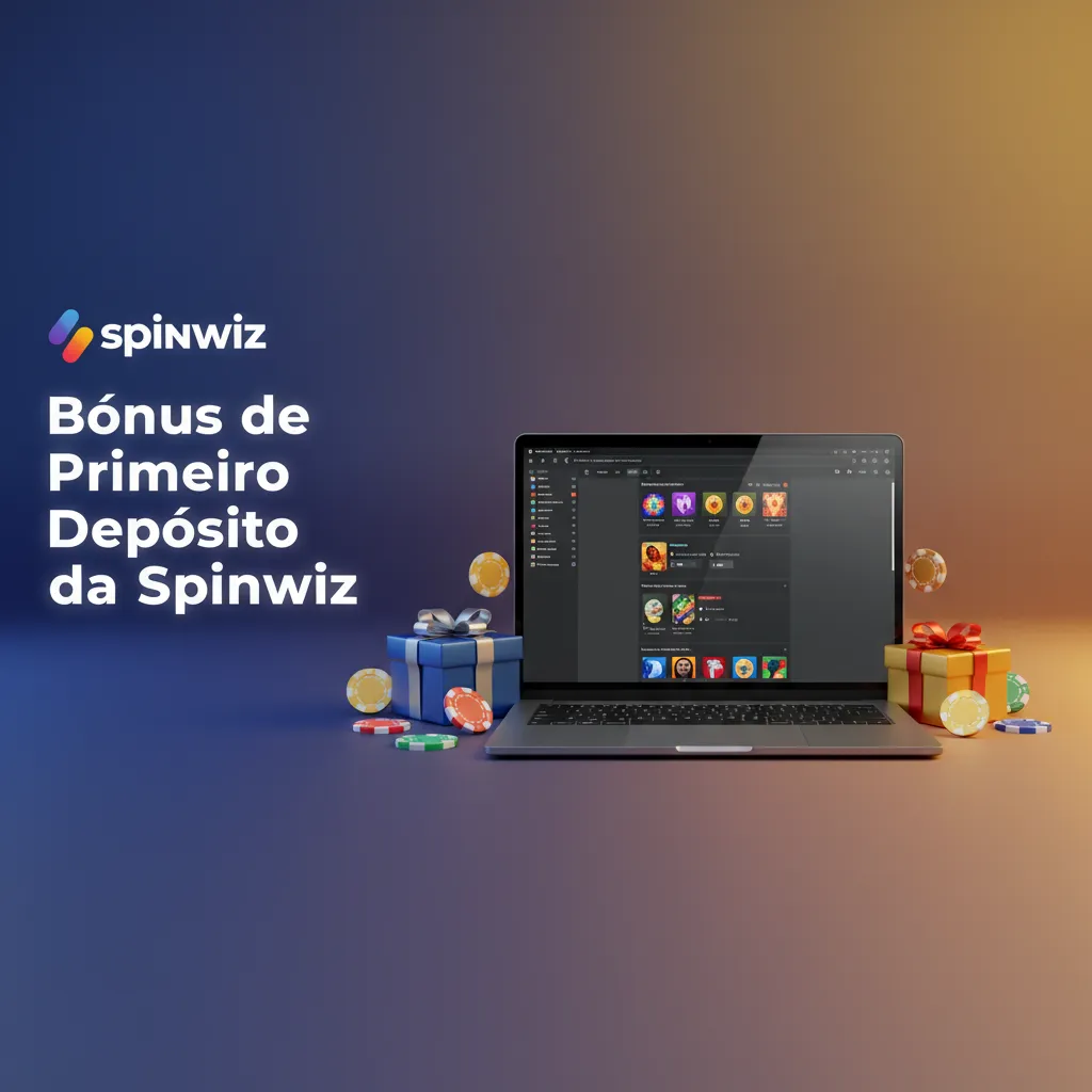 Banner do bônus de primeiro depósito da Spinwiz: 100% até R$3.000 + 50 giros grátis, dep. mín. R$50, rollover 35x em 14 dias.