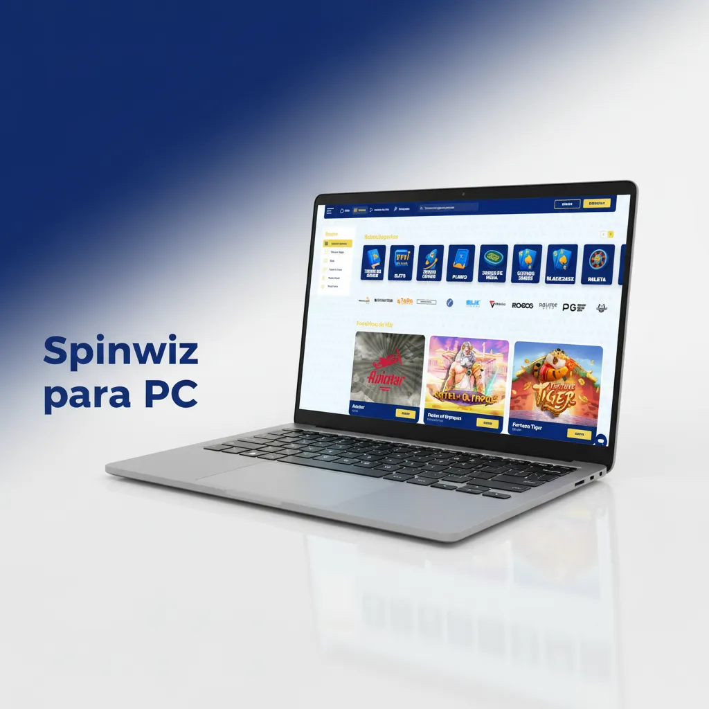Guia Spinwiz para PC: sem app nativo; use Chrome/Edge/Firefox/Safari, faça login e crie atalho na área de trabalho.
