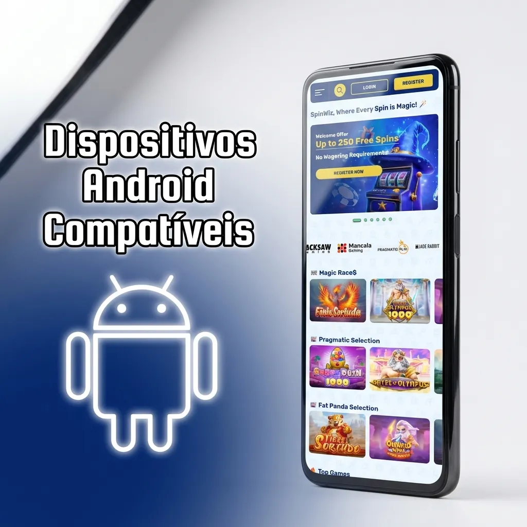 Smartphones Android populares no Brasil compatíveis com o aplicativo Spinwiz, incluindo Samsung, Motorola e Xiaomi